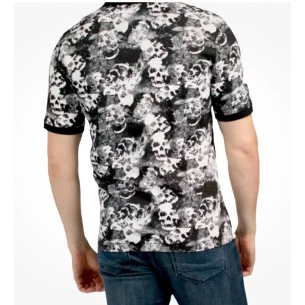 Robert Graham Skull Print Polo Black White Size Medium - Picture 4 of 8